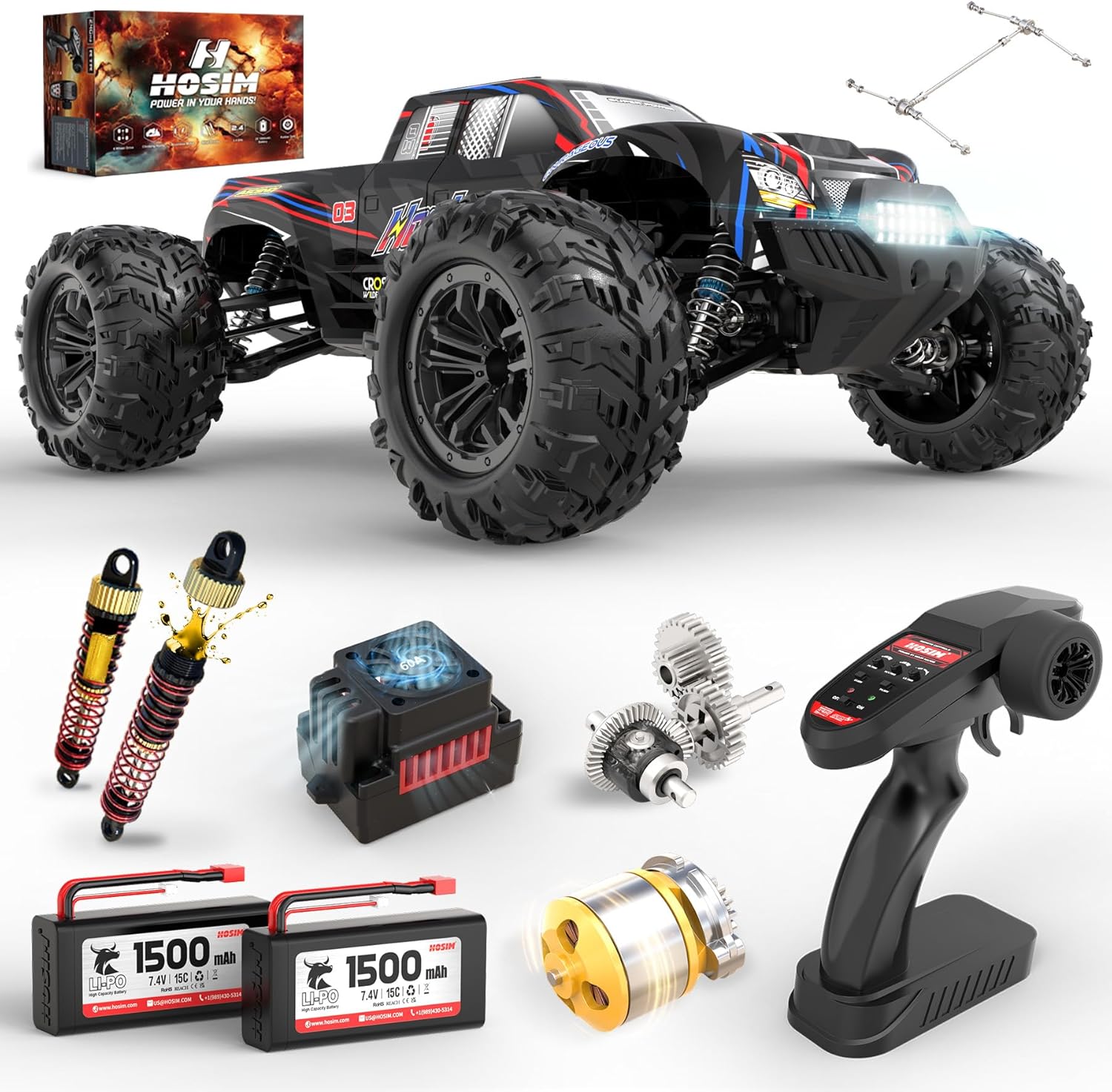 Rc Hobby Grade Monster Truck - Bürstenloser 1:10 RC Monster Truck, 4WD