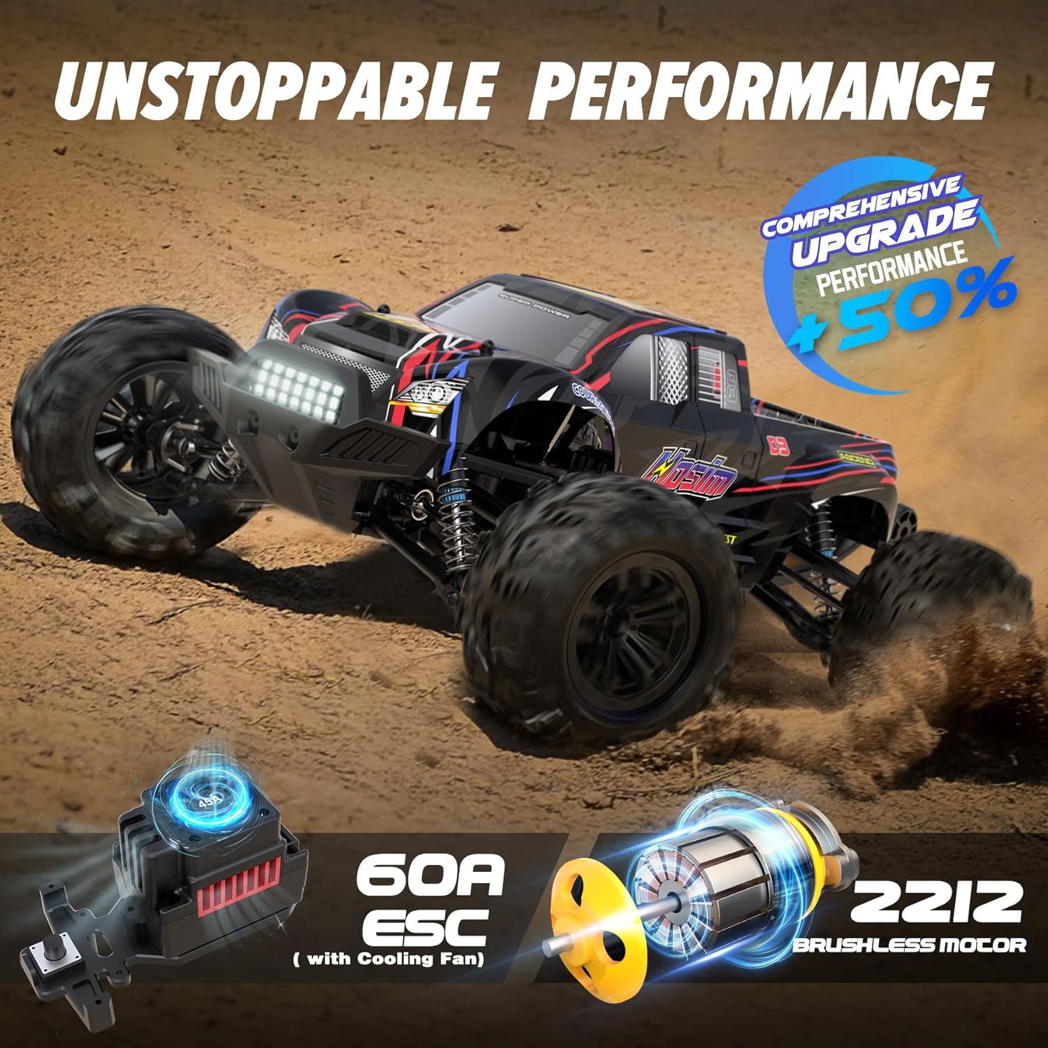 60+ km/h Bürstenloser RC Monst – Rc Hobby Grade Monster Truck Bewertung und Preis